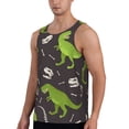 thumbnail image 2 of KLL Dinosaur Skeleton Print Men's Muscle Gym Workout Stringer Tank Tops Bodybuilding Fitness T-Shirts Tank Tops Men-XX-Large, 2 of 7