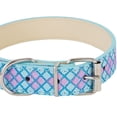 thumbnail image 5 of CHBORLESS 2 Pack PU Leather Dog Collar Shiny Diamond Bow Puppy Collar,Blue,XL, 5 of 7