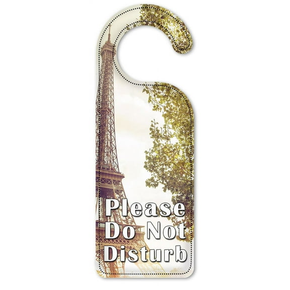 Do Not Disturb Door Knob Hanger Sign - Eiffel Tower