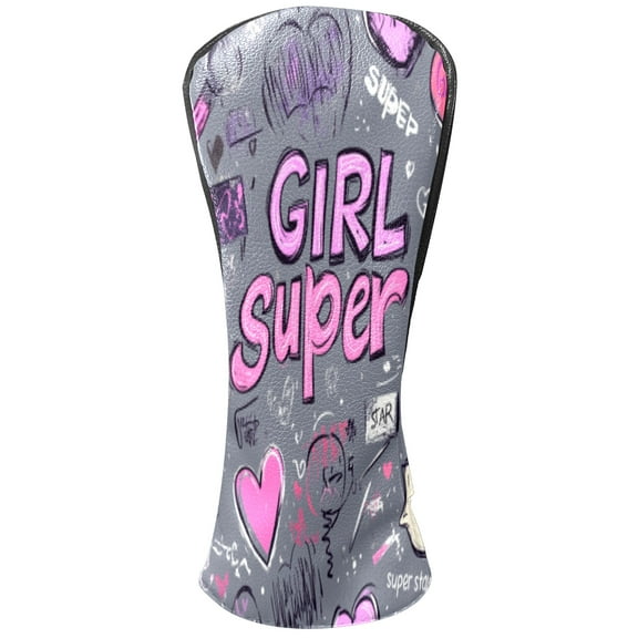 Golf Club Headcovers High Quality Waterproof Leather Golf Head Cover Set Men Women Driver Head Cover Exclusive Gift for Golf Lovers Girl Superstar Pattern