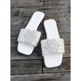 thumbnail image 3 of Women's Fashionable Faux Pearl Decorated Square Toe Flat Sandals For Summer, 3 of 4