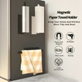thumbnail image 3 of Magnetic Paper Towel Holder for Refrigerator, Kitchen Towel Rack Magnetic Towel Bar Multi Function Made of Iron,Used for Kitchen,Bathroom,No Drilling (Black), 3 of 9