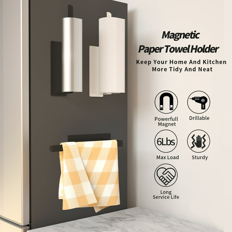 Radicaln Paper Towel Holder Black & Brown Handmade Marble Kitchen Towels Rack Paper Roll Holder Stand - Wrapping Paper Holder Towel - Hand Towel Rack