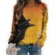 thumbnail image 2 of ICHUANYI Clearance Women's Halloween Printed Long Sleeves Round Neck Casual Pullover Tops(Orange, XL) ICHUANYI WER2023081204981, 2 of 5