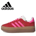 thumbnail image 3 of Zapatillas de skate de suela gruesa para mujer Adidas Originals Gazelle Bold, cómodas, antideslizantes, informales, a la moda para exteriores, 3 of 5
