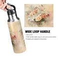 thumbnail image 4 of 1000ML Transparent Sports Water Bottle with Handle & Straw Portable Water Bottle for Outdoor Camping Gym Beautiful Floral Bouquet, 4 of 7