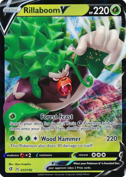 Pokemon Rebel Clash Rillaboom V 17 Walmart Com