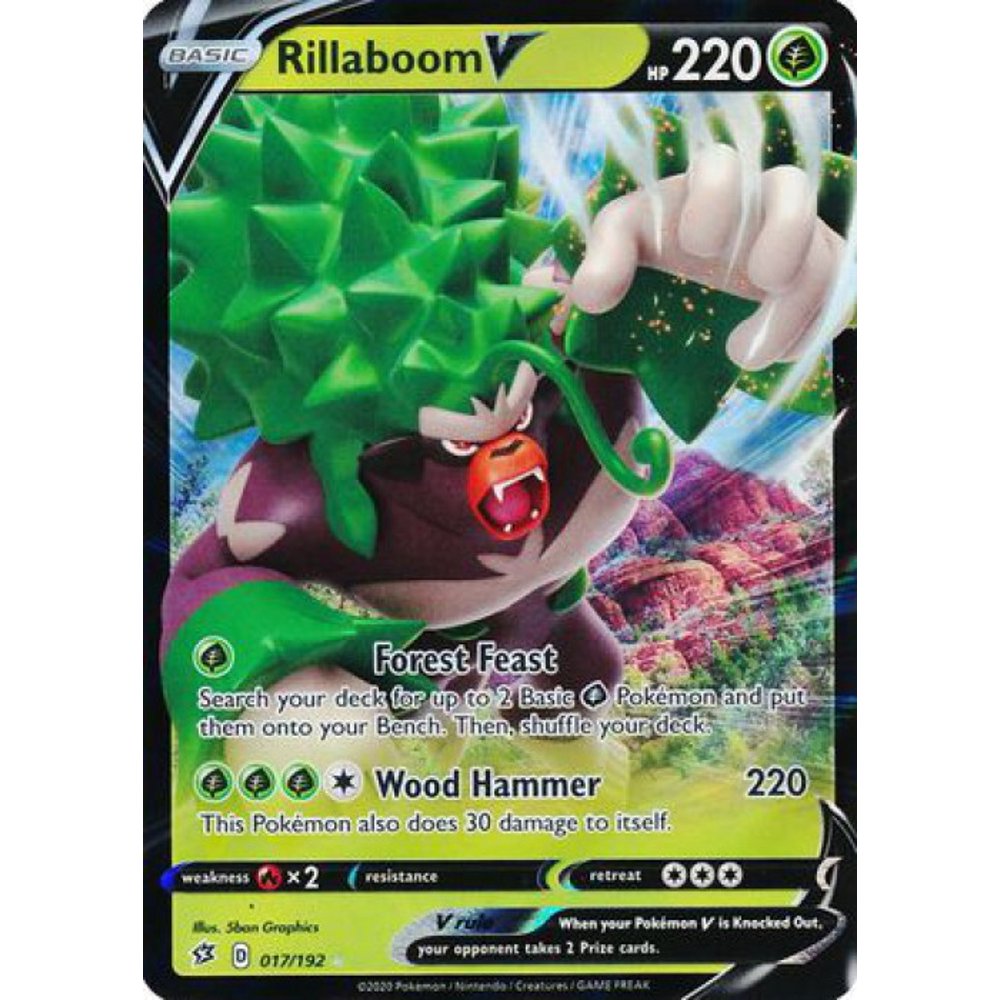 Pokemon Rebel Clash Rillaboom V #17 - Walmart.com - Walmart.com