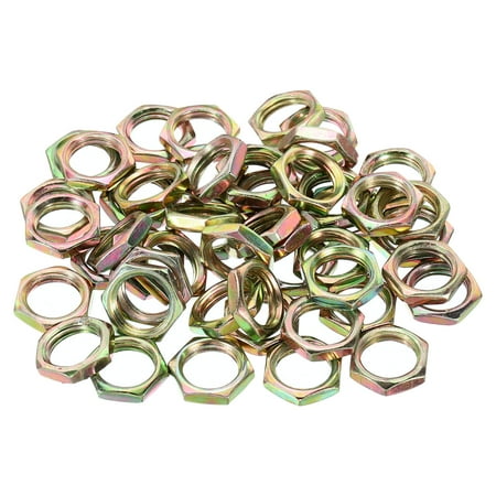 

Uxcell 17x4mm 1/4IP Hex Nuts Hexagon Screw Thread Fastener Mounting Accessories Gold Tone 50 Pack