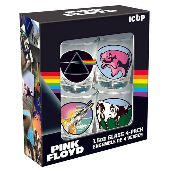 Set de vasos de chupito ICUP Pink Floyd Icons, 4 piezas, 45 ml