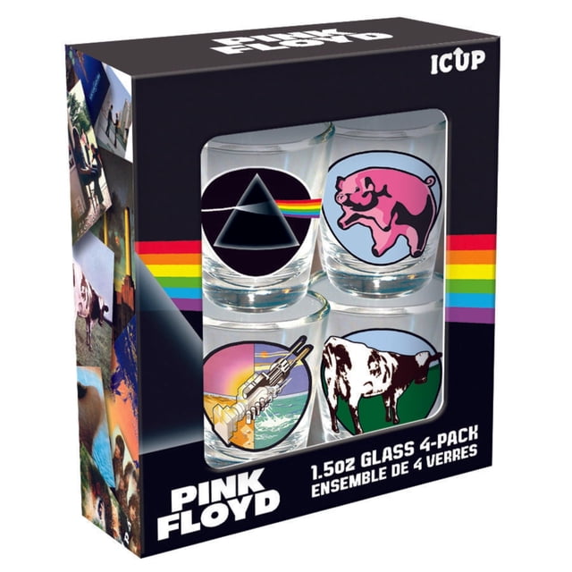 Set de vasos de chupito ICUP Pink Floyd Icons, 4 piezas, 45 ml