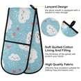 thumbnail image 4 of Dailycode Double Sided Oven Mitt with Loop Heat Resistant Kitchen Long Potholders 7" x 35" Rain Cloud Heart, 4 of 6