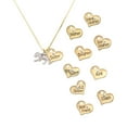 thumbnail image 3 of Delight Jewelry Silver-tone Tiger Cub - Large Goldtone Sister Heart Charm Necklace, 17.5"+2" Extender, 3 of 5
