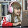 thumbnail image 6 of BAMINI Space Active Noise Cancelling Headphones, Wireless Over-Ear Bluetooth 5.0 Headphones with 50H Playtime, Adjustable Volume Limit (75/85/94dB), Ideal for Study, Travel, and Home Office (Pink), 6 of 8