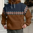 thumbnail image 2 of PMUYBHF Chandail pour Homme Hommes Drôle Hommes Hiver Printemps Décontracté Col Rond Manches Longues Chandail à Capuche Imprimé 3D Haut Blouse Col Ras du Cou Chandails Hommes Graphique, 2 of 5