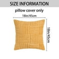 thumbnail image 6 of Unique Bargains Set of 2 Striped Soft Decorative Couch Pillow Cases Yellow 18" x 18", 6 of 6