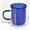 Blue, variant on Marcelle 11 oz Double Wall Mug with Colored Glass Interior & Matching Colored Glass Handle - Gray