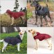 thumbnail image 3 of Impermeable reflectante con capucha para perros grandes, ropa impermeable para perros, poncho para cachorros (rojo, 4XL), 3 of 7