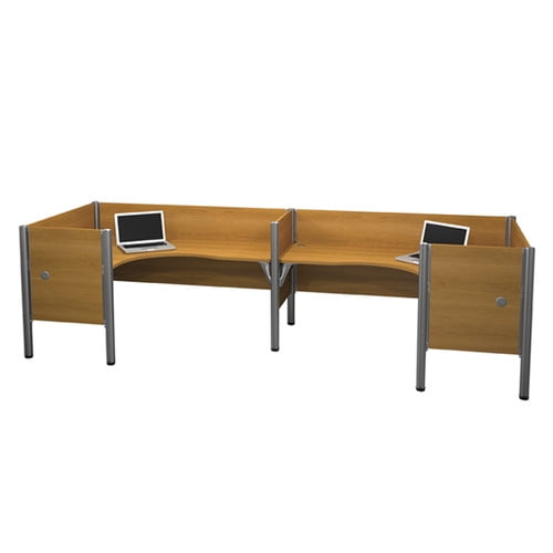 Bestar Double SidebySide LDesk Workstation with 4 Privacy