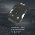 thumbnail image 3 of Keyless Entry Remote Car Key Fob 4 Key Button HYQ1AA 13584512 315MHz for GMC Terrain 2018 2019, 3 of 7