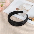 thumbnail image 3 of Unique Bargains 1 Pc Headband Wide Satin Hair Accessories Black, 3 of 5