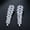 White, variant on Brillant Silver Plated Red Cubic Zirconia CZ Long Dangly Leaf Crystal Earrings