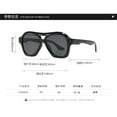 thumbnail image 3 of Creamily Simple Style Streetwear Solid Color Pc toad glasses Full Frame Women's Sunglasses (Black), 3 of 9