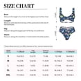 thumbnail image 6 of Wukai Colorful Cartoon Shark Women's Bikini Set Two Piece,wimsuit High Waisted V Neck Twist Front Adjustable Spaghetti Straps Bathing Suit-Large, 6 of 7