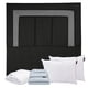 thumbnail image 1 of Cabecera Queen Size Bora Negro + Almohada One 2 + Protector Cloud + Sabanas Softy, 1 of 8