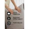 thumbnail image 5 of Barara King Compressed Seat Sofa with Soft Cushions, Boneless Couches for Living Room, Bedroom, Grey, 5 of 8
