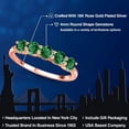 thumbnail image 2 of Gem Stone King 1.50 Ct Round Green Nano Emerald 18K Rose Gold Plated Silver Ring, 2 of 6