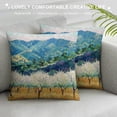 thumbnail image 3 of Orinice Trees Mountains Field Graphic Decorative Throw Pillow Cover for Home Couch Living Room Bed Sofa Zipper Closure 20x20in, 3 of 5