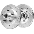 thumbnail image 5 of Detroit Axle - Front Drilled Slotted Brakes and Rotors Brake Pads Replacement for Buick Regal Chevy Camaro Fits select: 1982-1995 CHEVROLET S TRUCK S10, 1982-1988 CHEVROLET MONTE CARLO, 5 of 7