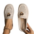 thumbnail image 5 of Willtoo Backless Loafers for Women Woven Backless Loafers Slip on Round Toe Mesh Loafer Mules Open Back Slide in Comfortable Breathable Casual Outdoor Walking Shoes Trendy Summer Beach, 5 of 6