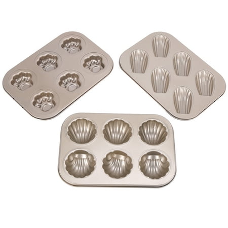 

Madeleine Pans Claws Shape Baking Pans Carbon Steel Baking Mold 6 Cavity Baking Tray Bagels Mold Baking Mold Biscuit Mold Gold