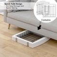 thumbnail image 6 of Dog Gate for The Doorways House Stairs Foldable Freestanding Indoor Pet Gate for Dogs Wooden Puppy Safety Fence 80" Wide 24" Height 4 Panels White, 6 of 18