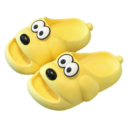 

RUICUW Children Shoes Comfortable Soft Soled Home Slippers Fashionable Cartoon Outdoor Thick Soled Slippers With Poop Feeling 4-4.5 Years