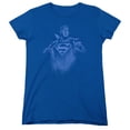 thumbnail image 4 of Superman Chest Logo Women's T Shirt, Royal, Small, 4 of 4