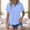 Blue, variant on Rvasteizo Womens Tops Solid Short Sleeve Turn Down Collar Side Slit Pocket Button Front Light Breathable Summer Ladies Daily Casual Shirt