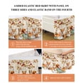 thumbnail image 6 of Fall Squirrel Fox Bed Skirt California King Size 18in Drop, Pumpkin Sunflower Leaf Thanksgiving Retro Wrap Around Dust Ruffle Bedskirts, Wrinkle&Fade Resistant Easy Fit Bedskirt with Elastic, 6 of 8