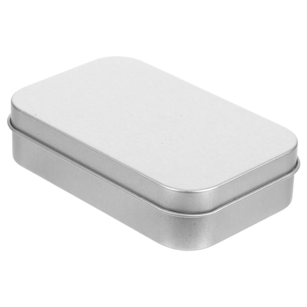 Elegante caja metálica rectangular con tapa, ideal para dulces. Caja portátil para regalos de fiesta. Mini latas con tapa. Pequeña lata de almacenamiento.