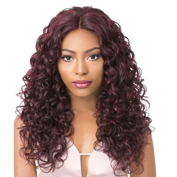It's a Wig 360 All-Round Human Hair Mix Deep Lace Front Wig 360 LACE AGITA (Color:1 Jet Black)