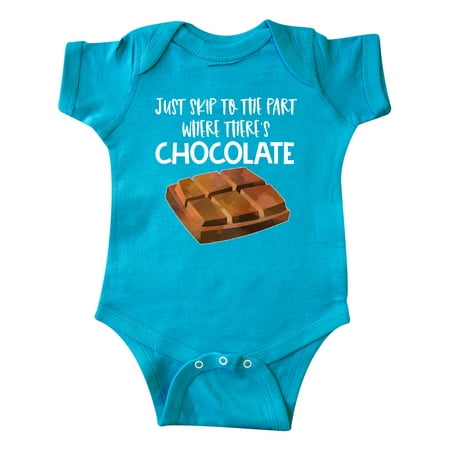 

Inktastic Just Skip to the Part Where There s Chocolate Gift Baby Boy or Baby Girl Bodysuit