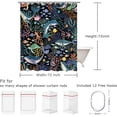 thumbnail image 5 of Kids Shower Curtain Ocean Shower Curtains, Cute Animal Bathroom Shower Curtain with Hooks Under The Sea Bathroom Decor Cartoon 72''''W x 72''''H Machine Washable (Blue), 5 of 5