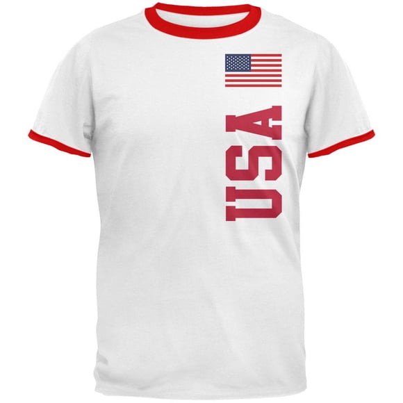 World Cup USA Mens Ringer T Shirt