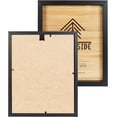 thumbnail image 4 of Black Wooden Picture Frame 11x14 inch - Solid Wood with Thick Borders for Wall Mounting Photo Frame, 4 of 7