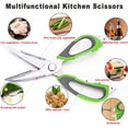 thumbnail image 2 of Tijeras de cocina, tijeras para hierbas, tijeras multiusos con hojas de acero inoxidable, mangos ergonómicos antideslizantes, tijeras multiusos, tijeras para carne, pescado, pollo Ormromra LL-2413, 2 of 7