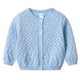 thumbnail image 2 of Wonitaaizi Girls Kids Cardigan Sweaters Crew Long Sleeve Knit Cardigan for Toddler Girls (4-5 Years,Blue), 2 of 5