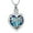 Blue Silver, variant on Cremation Jewelry Heart Urn Necklaces for Ashes for Women Flower Memorial Mini Keepsake Ashes Hollow Pendant