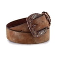 thumbnail image 2 of Kamberely Genuine Leather Detachable Buckle Women's Belt, Brown M/L, 2 of 4